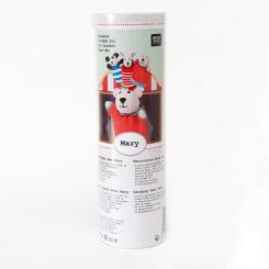 Häkelset Handpuppe Bär Mary 50% Baumwolle, 50% Polyacryl, Komple 
