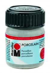 Porzellanfarbe Metallic Silber 
