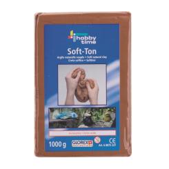 Soft-Ton terracotta 1000g lufthärtend / brennbar 1040°C 