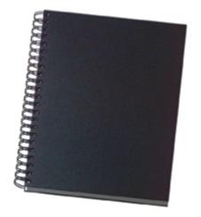 Skizzenbuch Deko schwarz A5 Spiralheftung, 62 Seiten, 140 g/m², 