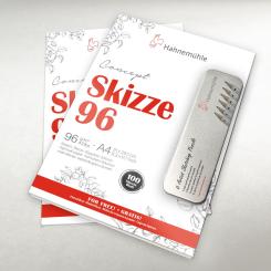 Skizzenblock A4 + Bleistiftbox 2x100 Blatt+ 6 Bleistifte, 96g/m² 