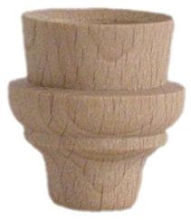 Lichtertülle 14mm hoch 27mm aus Holz 