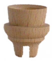 Lichtertülle 14mm hoch 27mm mit Nut 4mm gebohrt 5 mm 