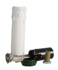 Plasteschaft E14 kompl.weiß, für Außen 