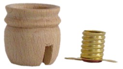 Lichtertülle 14mm,Nut 4mm, incl Fassung E 10 