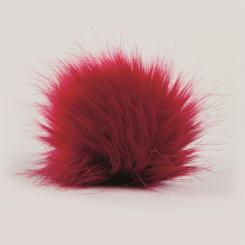 Fellbommel 2 Stück, 7 cm, rot 80% Polyacryl, 20 % Polyester, wasch 