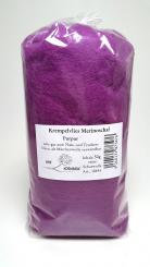 Filzwolle fein Purpur, 50g Krempelvlies aus reiner Schurwolle v 