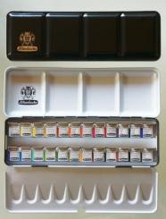 Akademie Aquarell Metallkasten 24 x 1/2 Näpfchen 