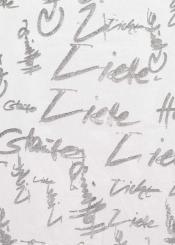 CREApop® Deko-Stoff 29 cm Glaube-Liebe-Hoffnung silber 