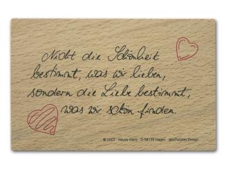 Holzstempel 9x6 Träume text in der Detailansicht 