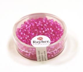 Rocailles 2,6 mm pink 16 g, mit Silbereinzug , nicht wasch 