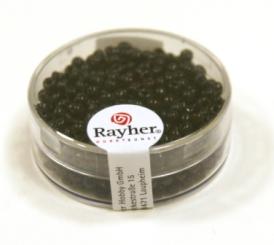 Rocailles 2,6 mm schwarz 17 g, opak 