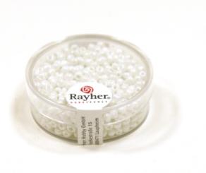 Rocailles 2,6 mm weiß 17 g, opak gelüstert 