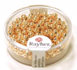 Plastik Rundperle gold 4mm 150St. 