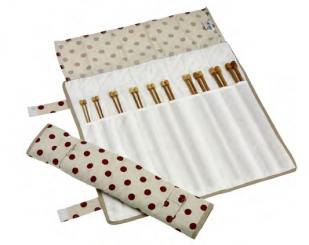 Stricknadelmappe rote Pünktchen 46 x 48cm 