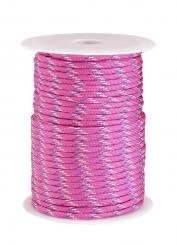 Paracord 2x4mm, pink gemustert 100 % Nylon, Meterware 