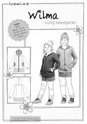 Schnittmuster Wilma Long-Sweatjacke Mehrgrößenschnittmuster 86-176 
