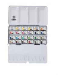 Akademie Aquarell Metallkasten 24 ganze Näpfchen, 4 Schienen 