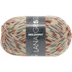 Meilenweit 100 Aspen, Farbe 1908  Lana Grossa , Sockenwolle 