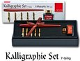 Kalligraphie Set 7 teilig mit Feder- halter, Tusche,versch.Schreibfedern 