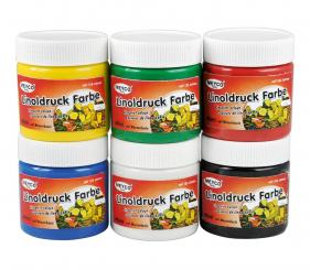 Linoldruckfarbe 6x40 ml 6 Grundfarben 