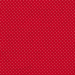 Baumwollstoff Judith,Tupfen hochrot 148cm 