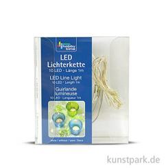 LED Lichterkette, 10 LED Länge 1m 