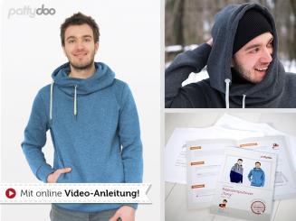 Schnittmuster Kapuzenpullover Tony by pattydoo, Größe S-XXXL 