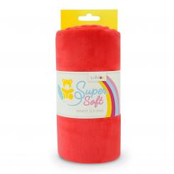SuperSoft Plüsch Stoff SHORTY 1,5mm Florlänge, 75x100cm, cherry rot 