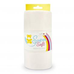 SuperSoft Plüsch Stoff SHORTY 1,5mm Florlänge, 50x150cm, weißgrau 