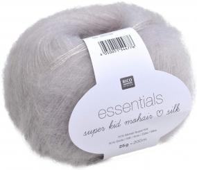 Super Kid Mohair Silk Silbergrau 