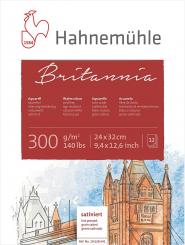 Aquarellblock Britannia, 24x32cm 12 Blatt,300g/m², satiniert 