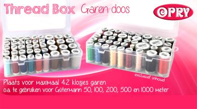 Nähfaden-Box für 42 Spulen 50, 100, 200, 500 und 1000m 