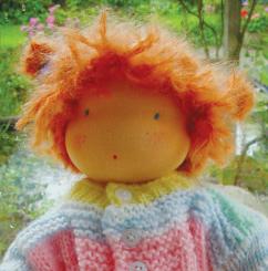 Puppentrikot 25x80cm, peach pfirsichfarben     1 Packg. 