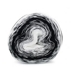 Cotton Degrade schwarz/weiss mit Anl. Dreieckstuch, 800m, 200g 