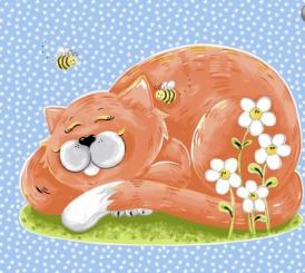 Raport Kissenl the Cat Breite 115cm, ca. 90cm Rapport 