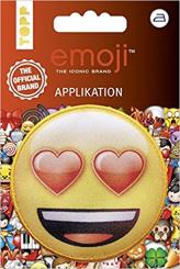 Emoji Applikation Lachen mit Herz- Applikation zum Aufbügeln  , augen 