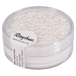 Rayher Rocailles verwachst, weiß, 2,6mm, Dose 7g 