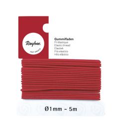 Rayher Gummifaden, 1 mm, schwarz, Karte 5 m 