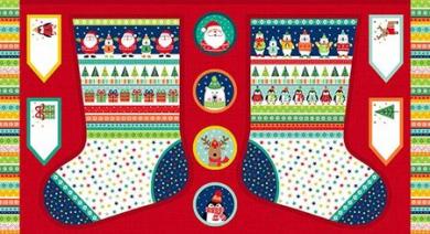 Stoffrapport Novelty Xmas Breite 115cm, ca. 60cm Rapport 