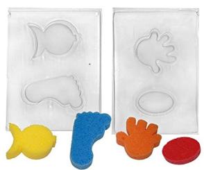 Seifenschwammform Hand-Oval mit je 2 Schwämme 