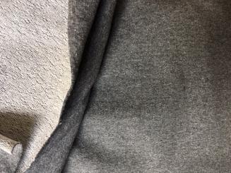 Baumwollsweat dunkelgrau Basics, Breite 150cm 