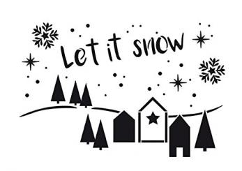 Universal-Schablone A3, Winterwonder land 