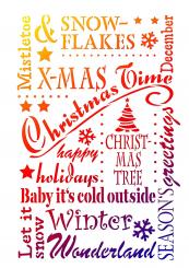 Universal-Schablone A3, Christmas Time 