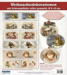 Schrumpfbanderolen  Weihnachten 105x90mm,6 Banderolen 