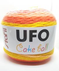 Ufo Cake Ball Wolle  Farbe 20 Orange 75% Acrylic, 25% Wolle 