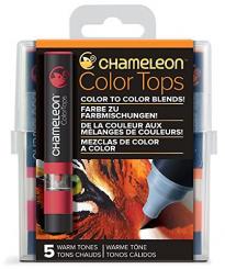 Chameleon 5-Colour Tops Warm Tones Set, Warme Töne, 5 Stifte 