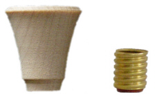 Lichtertülle 14mm V-Form gebohrt H28mm mit Fassung 1246 