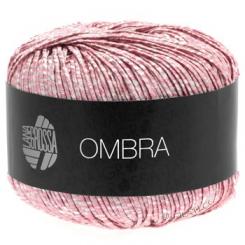 Lana Grossa Ombra, Rosa/Weiß Farbe 015 