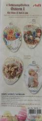 Schrumpffolie Ostern I für Eier 8cm, 4 Schrumpfbanderolen 